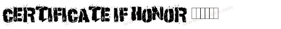 Certificate if honor字体转换